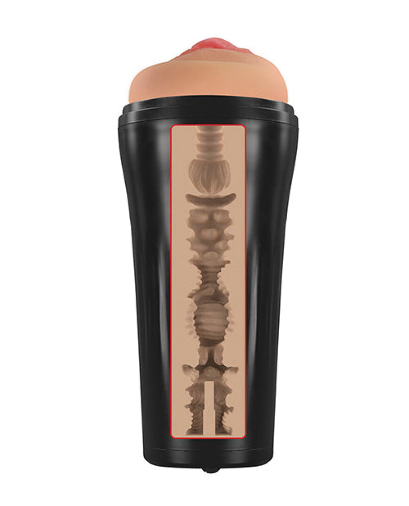 Curve Toys Mistress Vibrating Pussy Masturbator - Tan Curve Toys