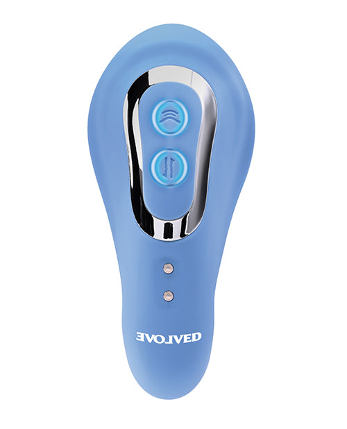 Evolved Tap & Thrust Dual Vibe - Blue Evolved Novelties INC