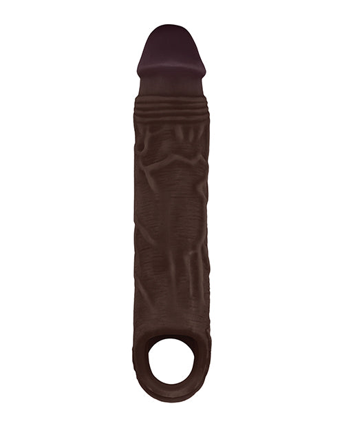 Shaft Model F Flexskin Liquid Silicone 7.8" Sheath - Mahogany Vvole