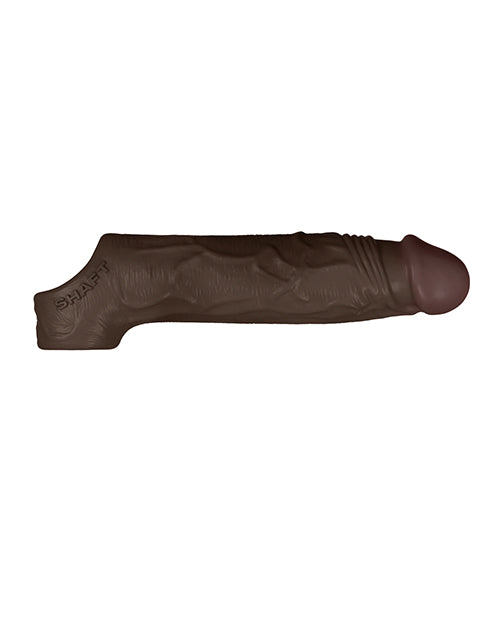 Shaft Model F Flexskin Liquid Silicone 7.8" Sheath - Mahogany Vvole