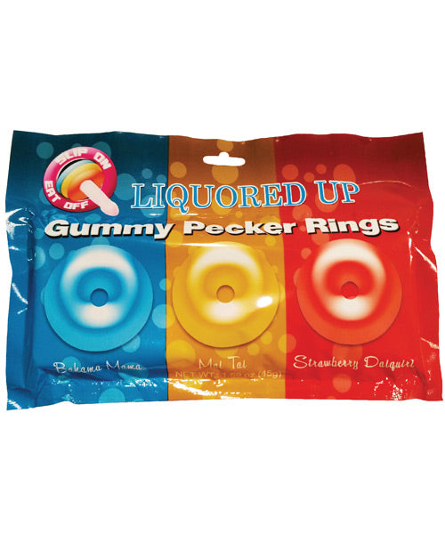 Liquored Up Pecker Gummy Rings - Pack of 3 Hott Products