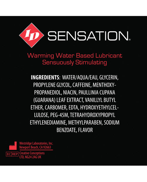 Id Sensation Waterbased Warming Lubricant Westridge Laboratories