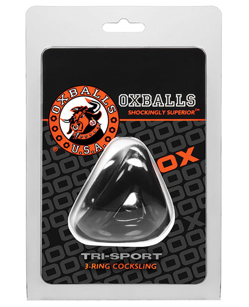 Oxballs Atomic Jock Tri Sport 3 Ring Sling Cockring Blue Ox Designs LLCDba Oxballs