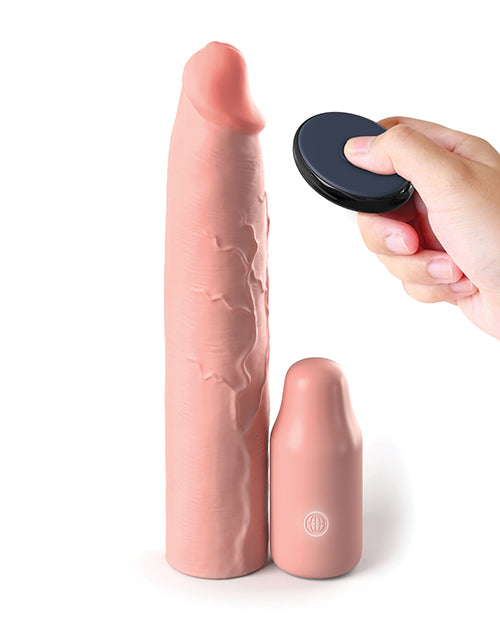 Fantasy X-tensions Elite 9" Sleeve Vibrating 3" Plug W/remote Pipedream Products