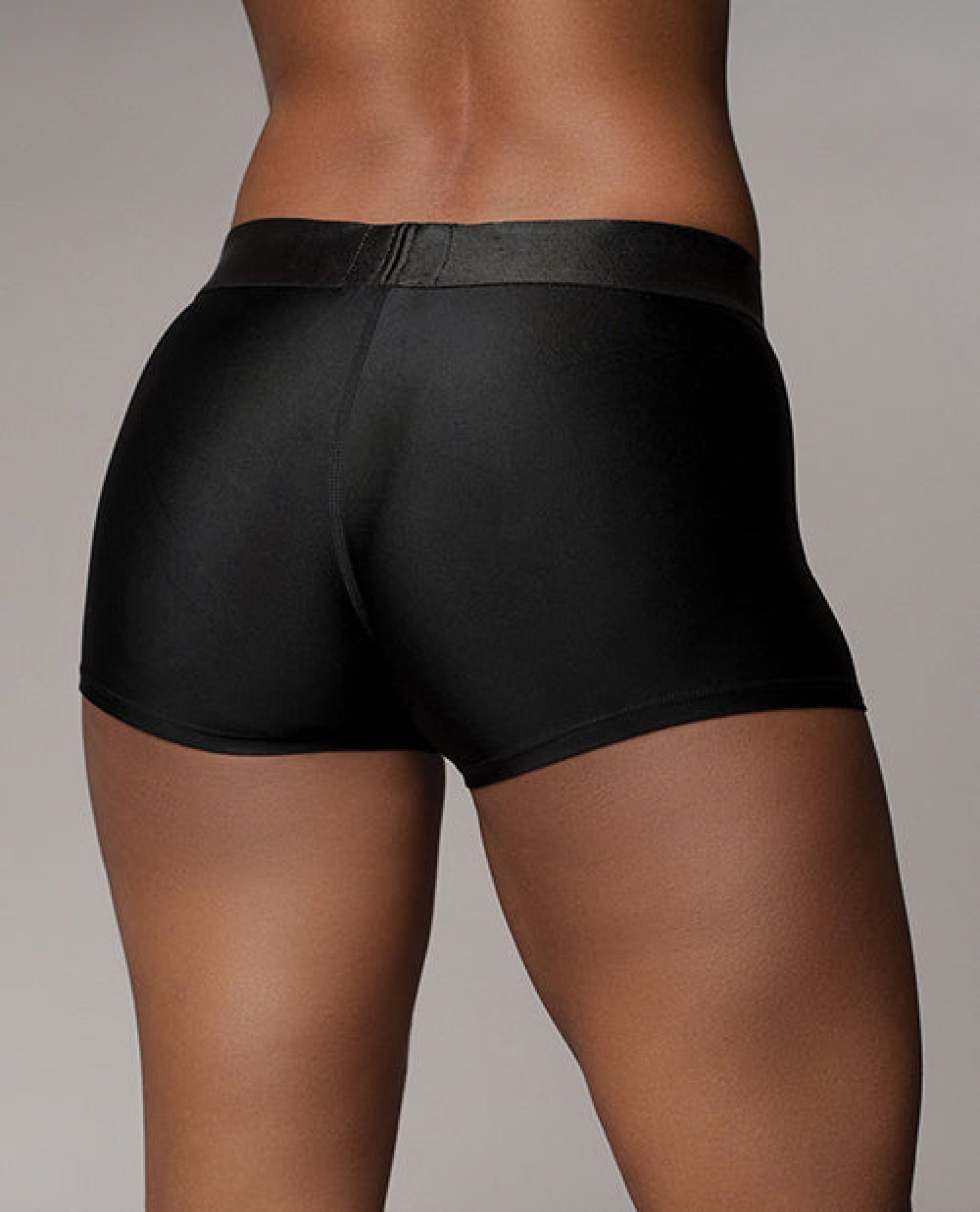 Shots Ouch Vibrating Strap On Boxer - Black Shots