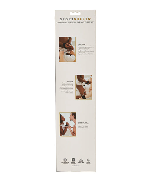 Sportsheets Expandable Spreader Bar & Cuffs Set Sportsheets International