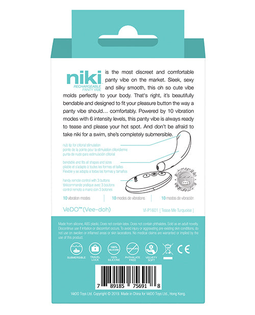 Vedo Niki Rechargeable Panty Vibe Savvy Co.