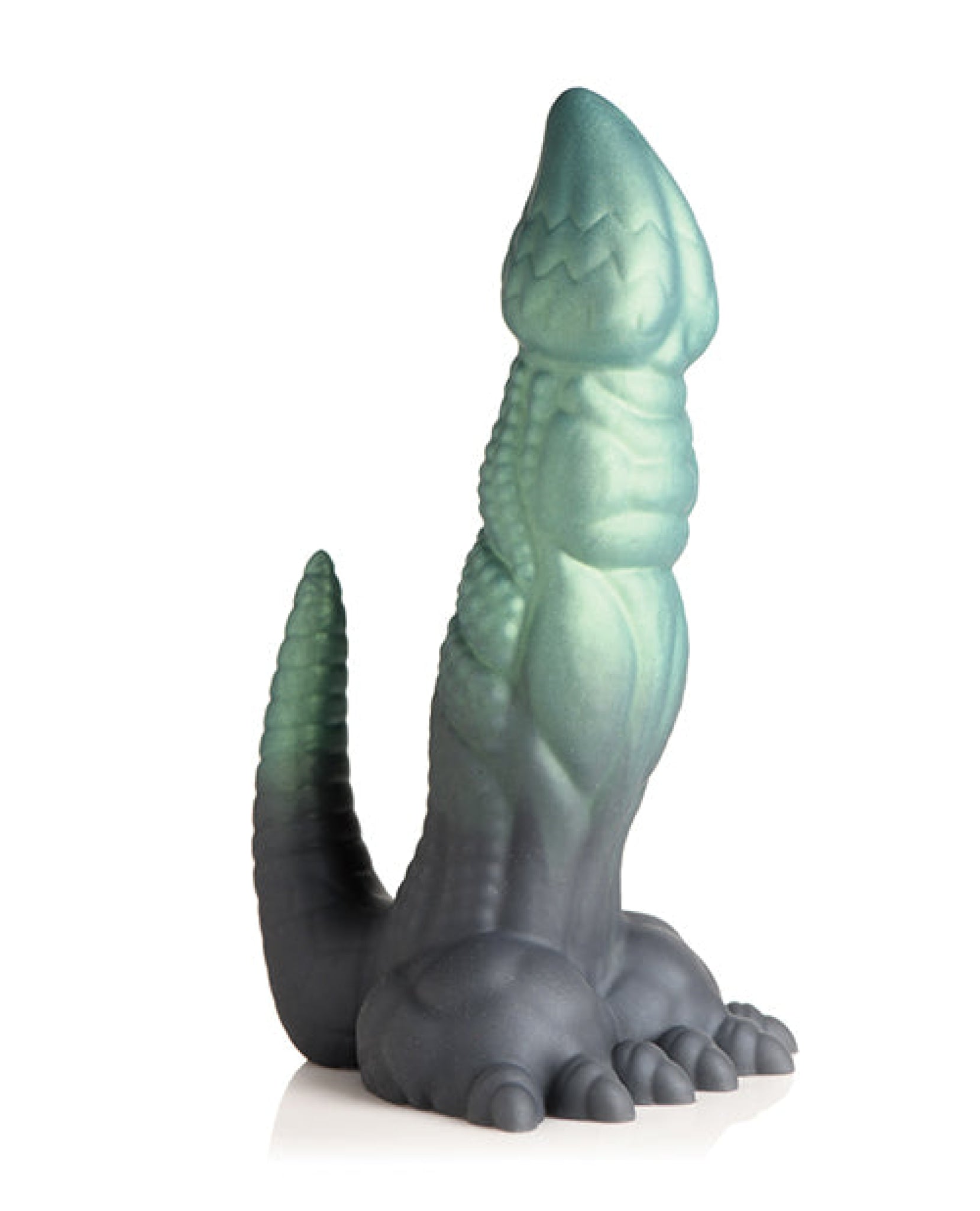 Creature Cocks Dickosaur Dinosaur Silicone Dildo - Black/Teal Xr LLC