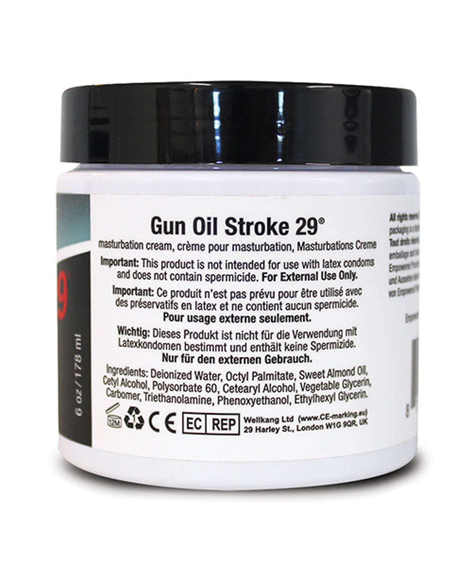 Stroke 29 Masturbation Cream - 6.7 Oz Jar Gun Oil