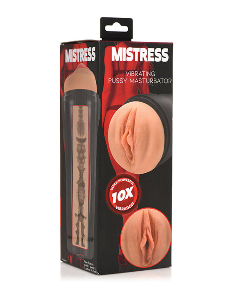 Curve Toys Mistress Vibrating Pussy Masturbator - Tan Curve Toys