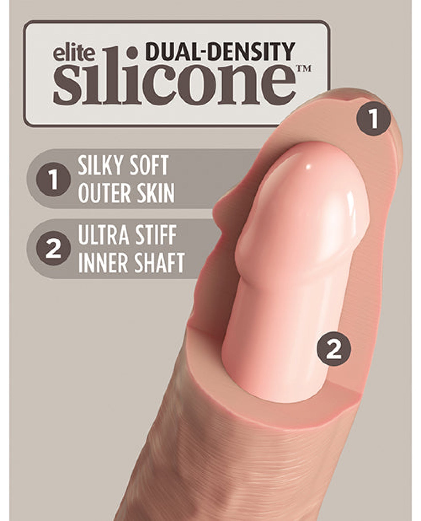 King Cock Elite 6" Dual Density Silicone Cock Pipedream®