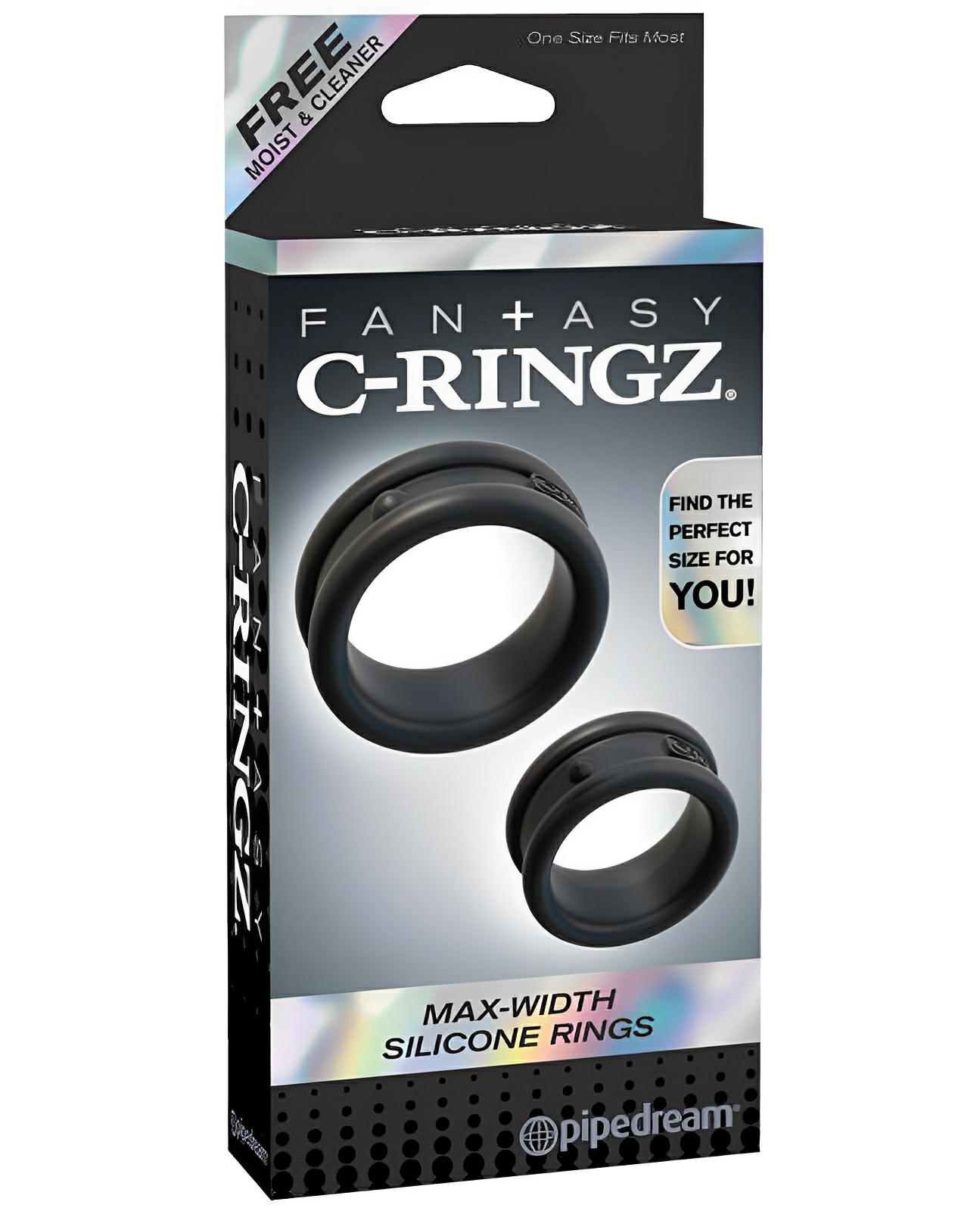 Fantasy C-ringz Max Width Silicone Rings - Black Pipedream®