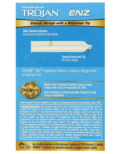 Trojan Enz Lubricated Condoms Paradise Marketing