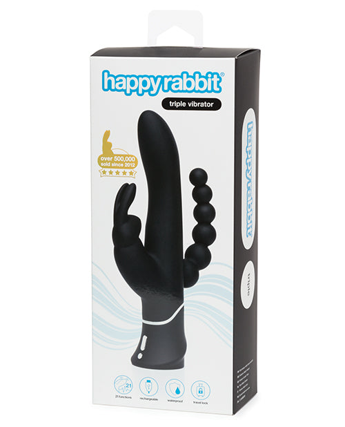 Happy Rabbit Triple Curve - Black Lovehoney C/o Wow Tech
