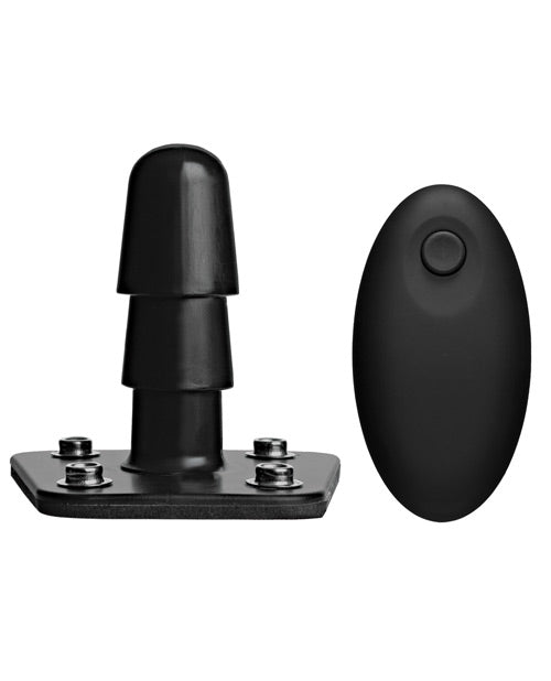 Vac-U-Lock Vibrating Remote Plug w/Snaps - Black Doc Johnson