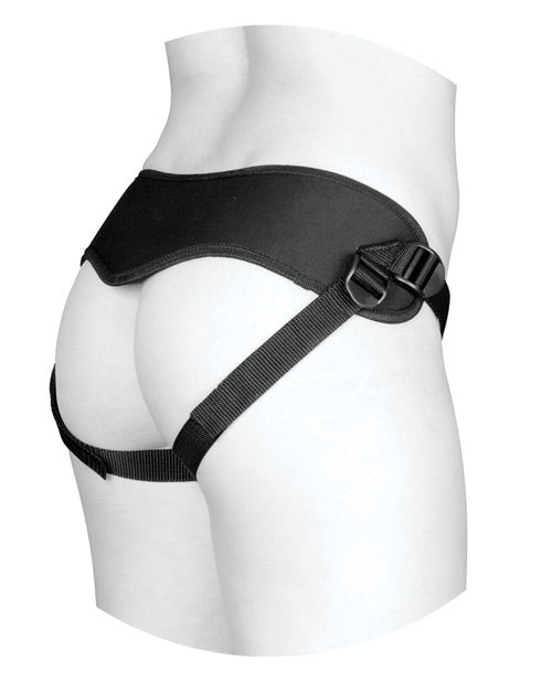 Vac-U-Lock Supreme Harness w/Vibrating Plug - Black Doc Johnson