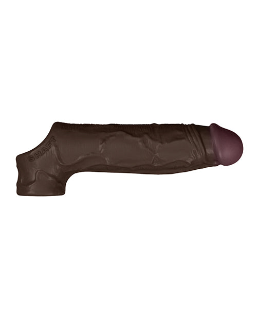 Shaft Model F Flexskin Liquid Silicone 8.8" Sheath - Mahogany Vvole