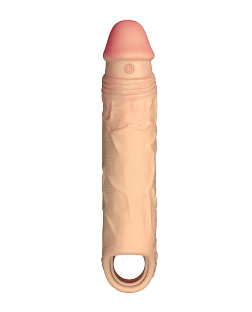 Shaft Flexskin Liquid Silicone 7.8" Vibrating Sheath - Pine Vvole