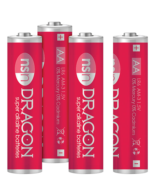 Dragon Alkaline Batteries - AA Pack of 4 Ns Novelties INC