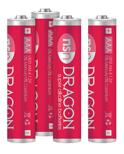 Dragon Alkaline Batteries - AAA Pack of 4 Ns Novelties INC