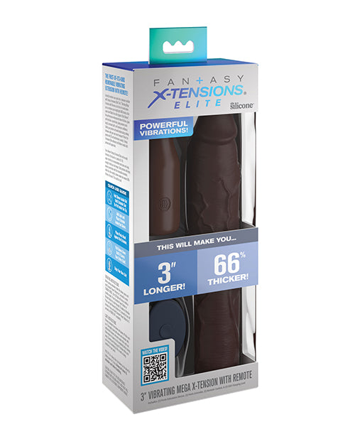Fantasy X-tensions Elite 9" Sleeve Vibrating 3" Plug W/remote Pipedream Products