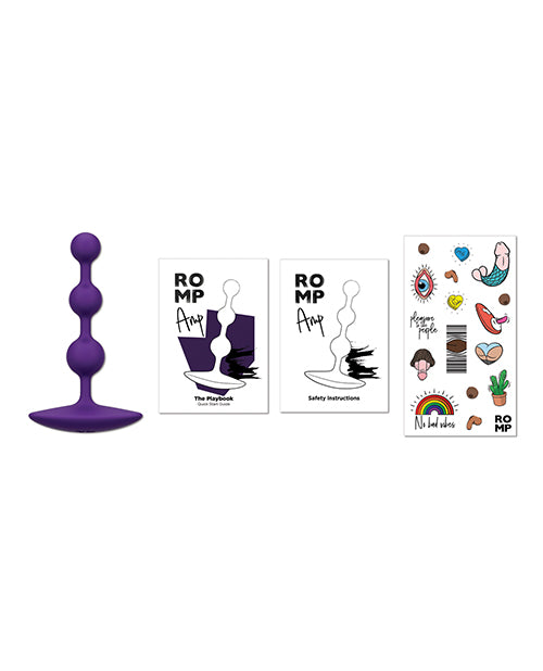 Romp Amp Flexible Anal Beads - Violet Wow Tech