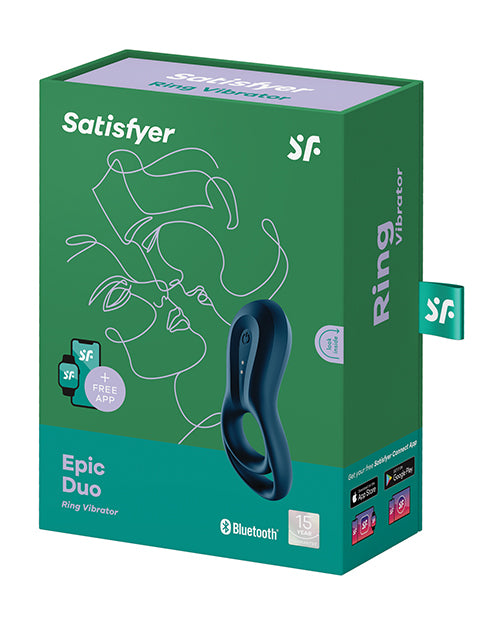 Satisfyer Epic Duo Ring Vibrator - Dark Blue Eis INCsatisfyer
