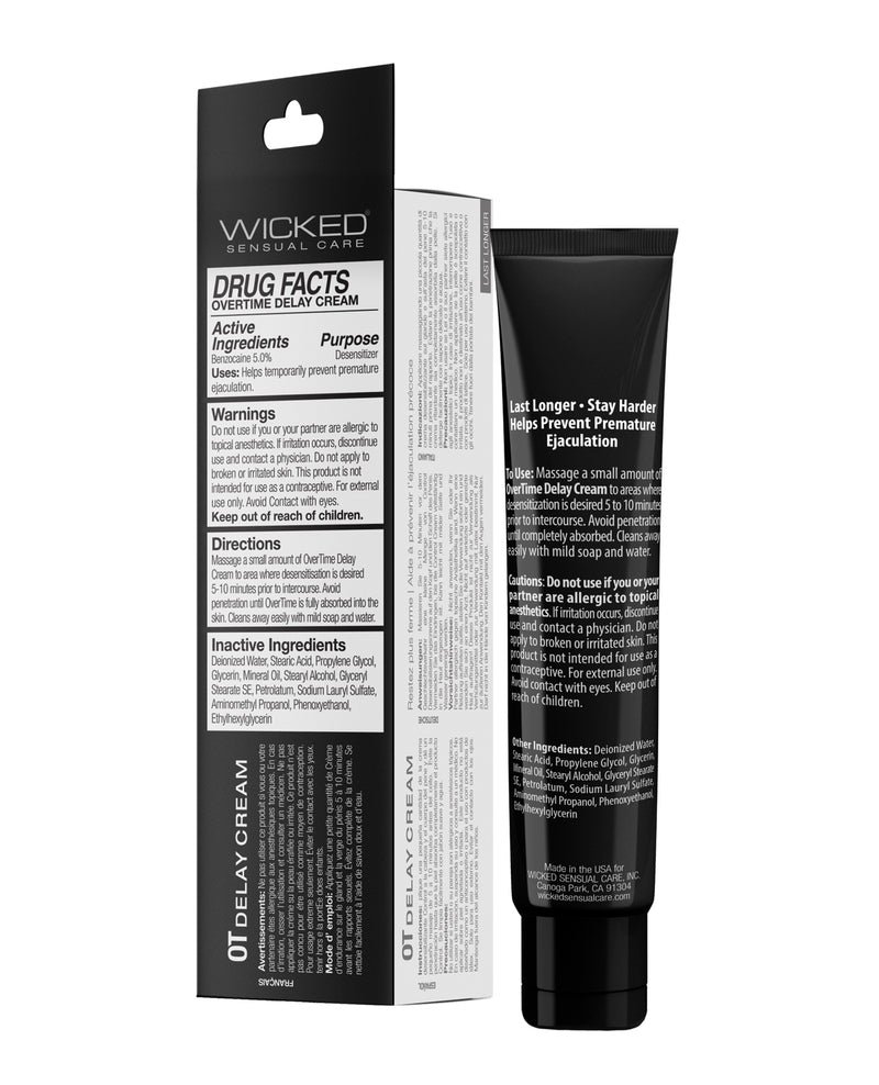 Wicked Sensual Care Overtime Delay Cream/Prolonger For Men - 1 oz Wicked Sensual Care