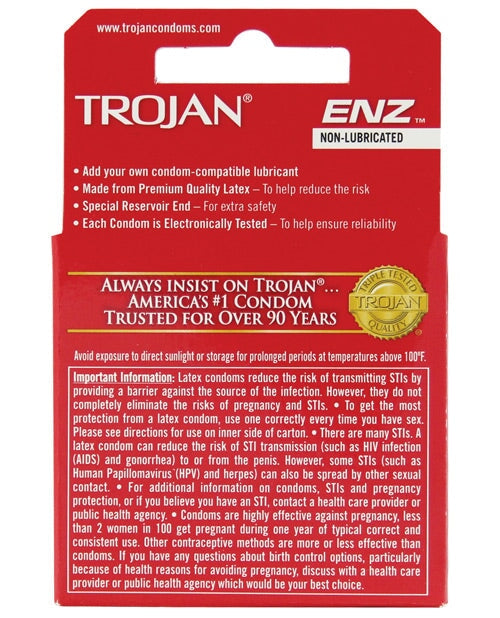 Trojan Enz Non-lubricated - Box Of 3 Trojan
