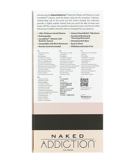 Naked Addiction The Freak 7.5" Rotating & Thrusting Vibrating Dong - Ivory BMS