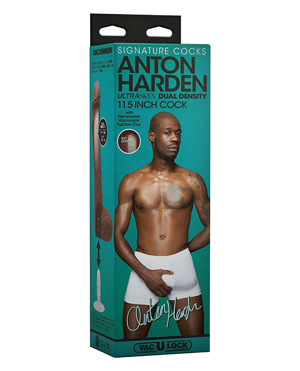 Signature Cocks Ultraskyn 11" Cock W-removable Vac-u-lock Suction Cup - Anton Harden Doc Johnson