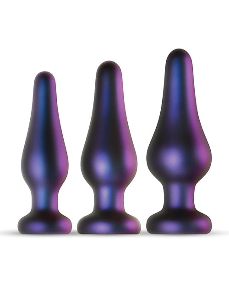 Hueman Comets Butt Plug Set Of 3 - Purple Easy Toys