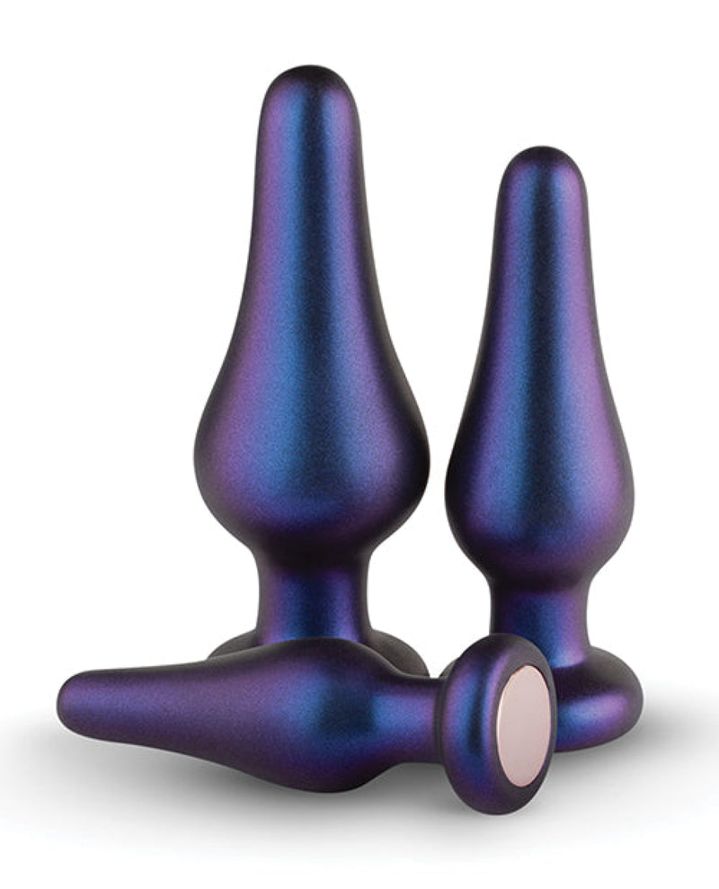Hueman Comets Butt Plug Set Of 3 - Purple Easy Toys