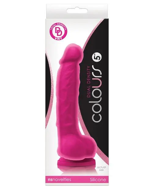 "Colours Dual Density 5"" Dong W/balls & Suction Cup" Colours