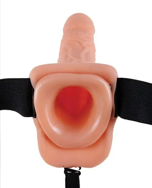 Fetish Fantasy Series 9" Vibrating Hollow Strap On W-balls - Flesh Pipedream®
