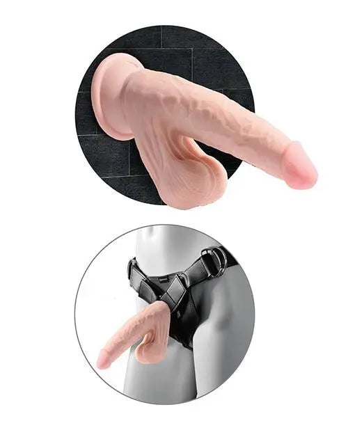 King Cock Plus Triple Density Cock W/swinging Balls - Ivory Pipedream®