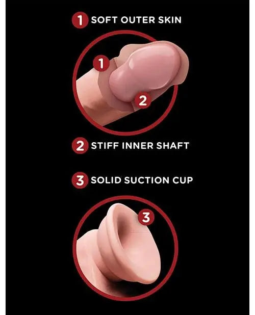 King Cock Plus Triple Density Cock W/swinging Balls - Ivory Pipedream®