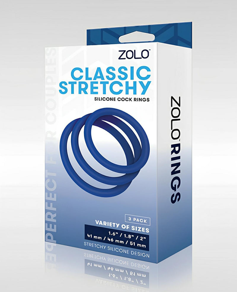 Zolo Stretchy Silicone Cock Rings - Blue Zolo™