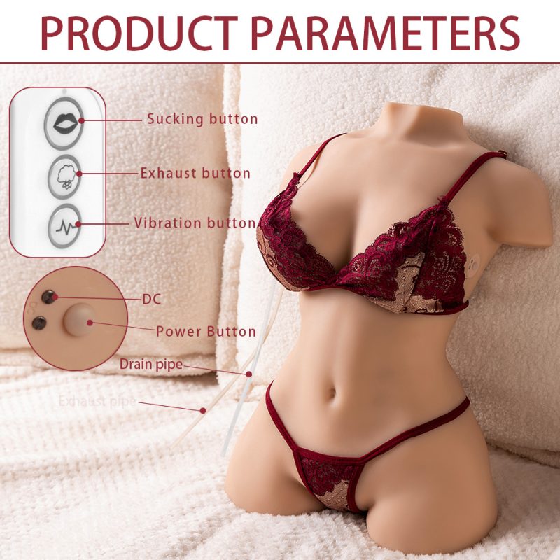 In Stock Vibration Sucking Sex Doll Torso-Aply