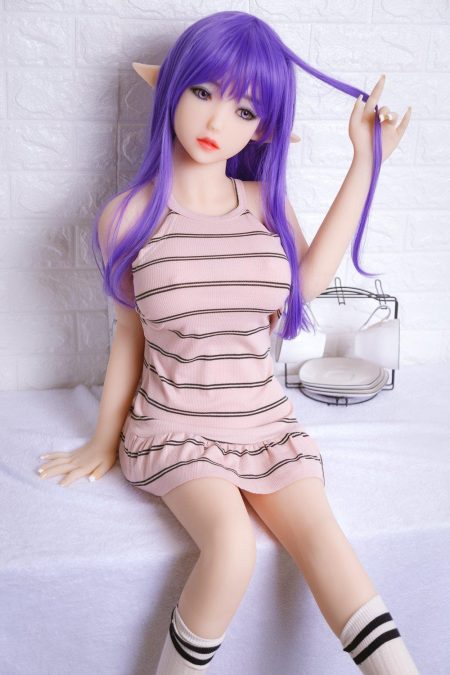 Purple Hair Elf Mini Sex Doll - Beatrice